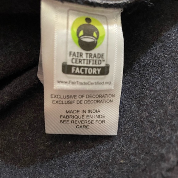 Ecoths men’s long sleeve button up shirt charcoal gray organic cotton size Med - Picture 12 of 16